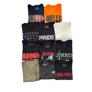 Men’s GRUNT STYLE AMERICA PATRIOTIC T SHIRTS LOT Of 11 Sz XL